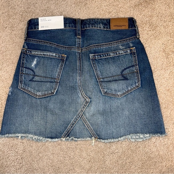 NWT American Eagle Hi Rise Festival Mini Denim Skirt - Picture 3 of 6
